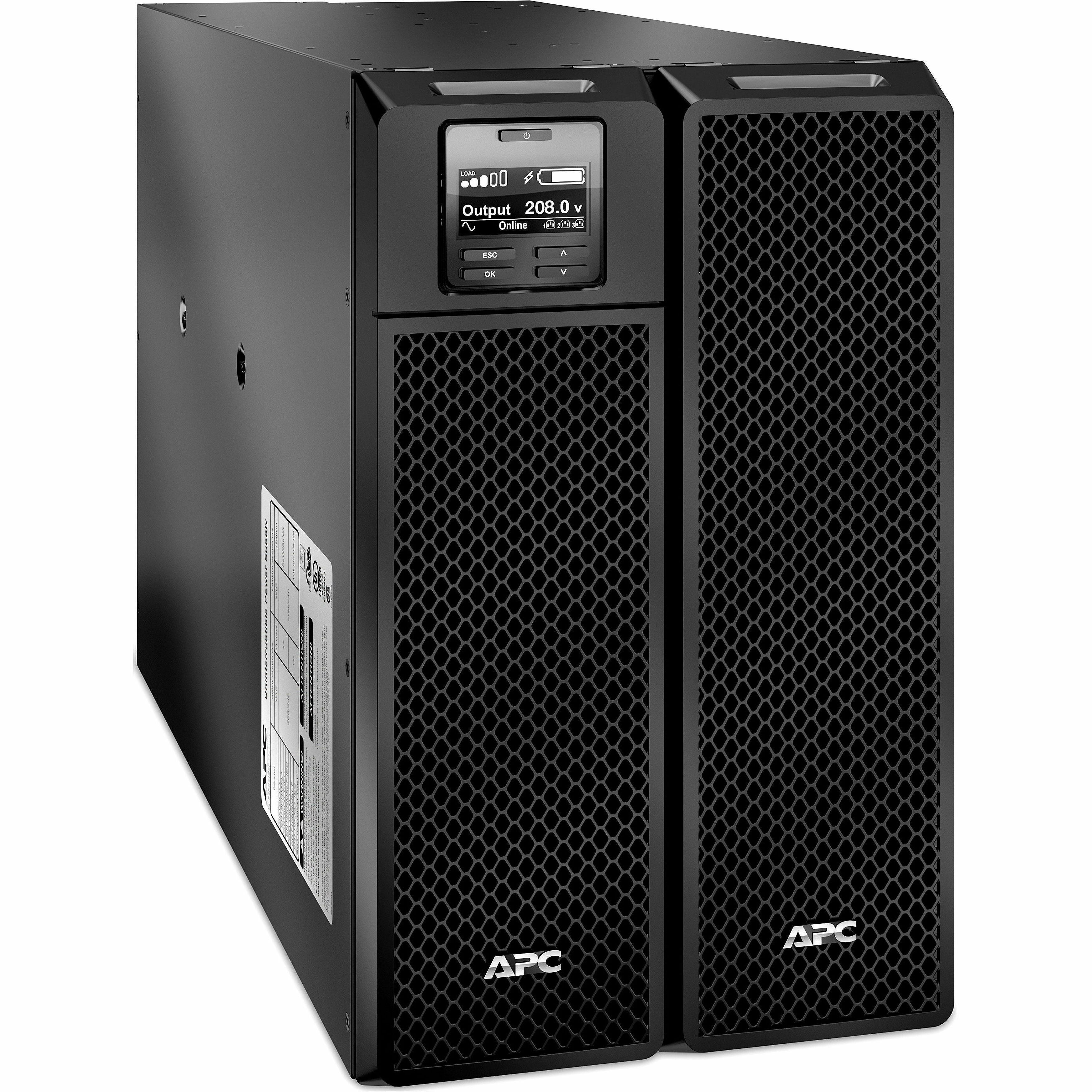 APC by Schneider Electric Smart-UPS SRT 10000VA 208V TAA - Rack-mountable - 1.50 Hour Recharge - 3.70 Minute Stand-by - 230 V AC Input - 208 V AC Output - 1 x Hard Wire 3-wire (2PH + G), 2 x NEMA L6-3...  - SRT10KXLTUS - eCommerce Business Prime