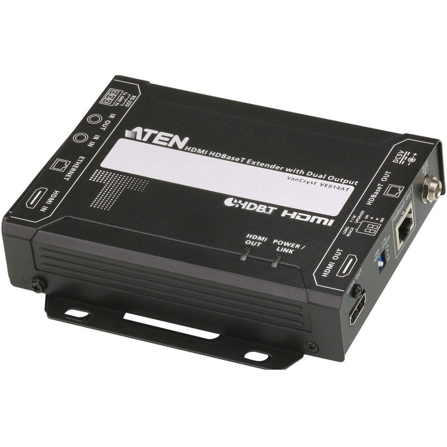 ATEN HDMI HDBaseT Transmitter with Dual Output (4K@100m) (HDBaseT Class A)-TAA Compliant - 1 Input Device - 492.13 ft Range - 1 x Network (RJ-45) - 1 x HDMI In - 1 x HDMI Out - 4K - 4096 x 2160 - Twis...  - VE814AT - eCommerce Business Prime