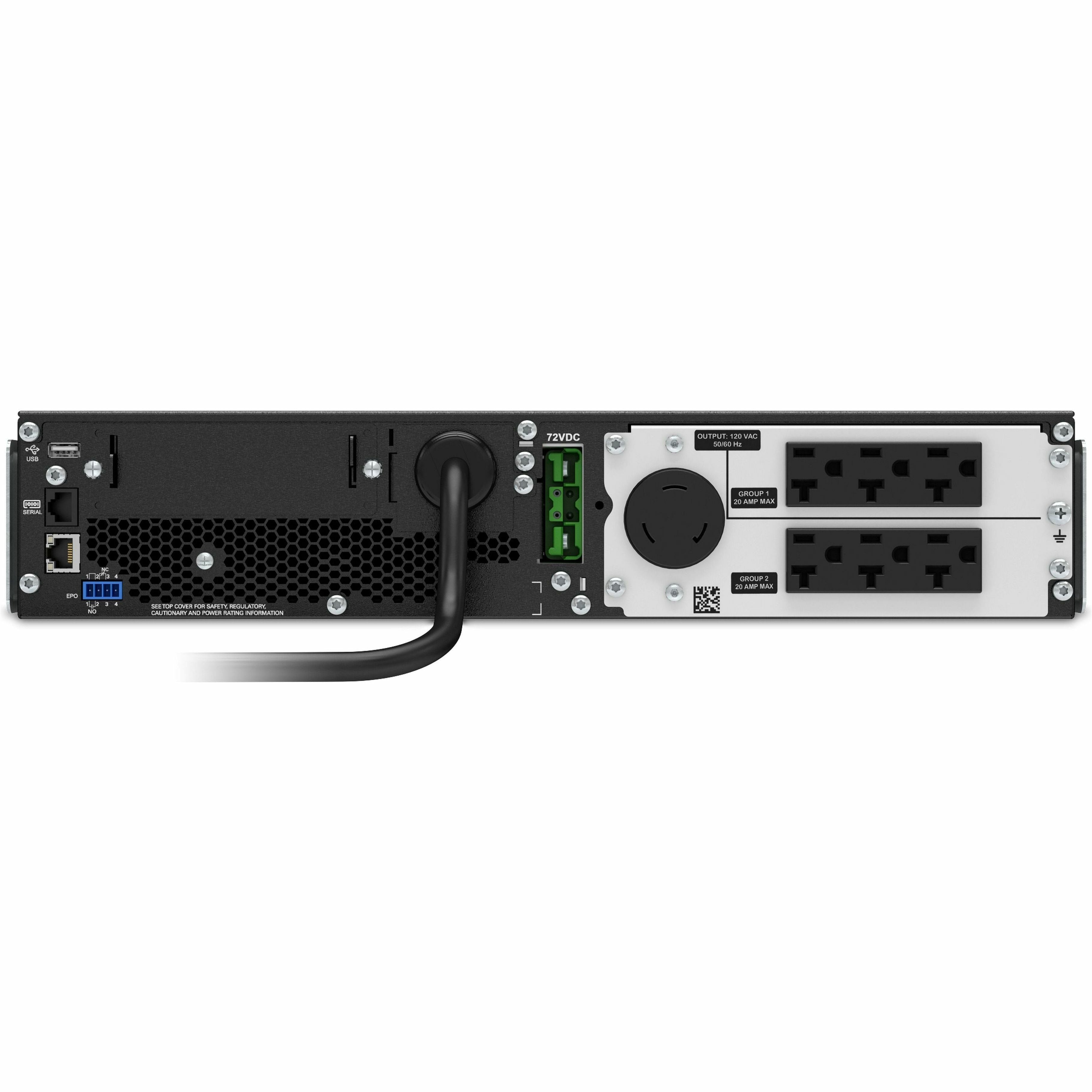 APC by Schneider Electric Smart-UPS SRT 2200VA RM 120V - 2U Rack-mountable - 3 Hour Recharge - 3.30 Minute Stand-by - 120 V AC Input - 120 V AC Output - 6 x NEMA 5-20R, 1 x NEMA L5-20R - TAA Compliant - SRT2200RMXLAUS - eCommerce Business Prime