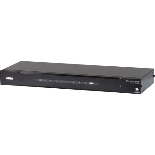 ATEN 8-Port True 4K HDMI Splitter-TAA Compliant - 4096 x 2160 - 19.69 ft Maximum Operating Distance - 1 x HDMI In - 8 x HDMI Out - Serial Port - Metal - VS0108HB - eCommerce Business Prime
