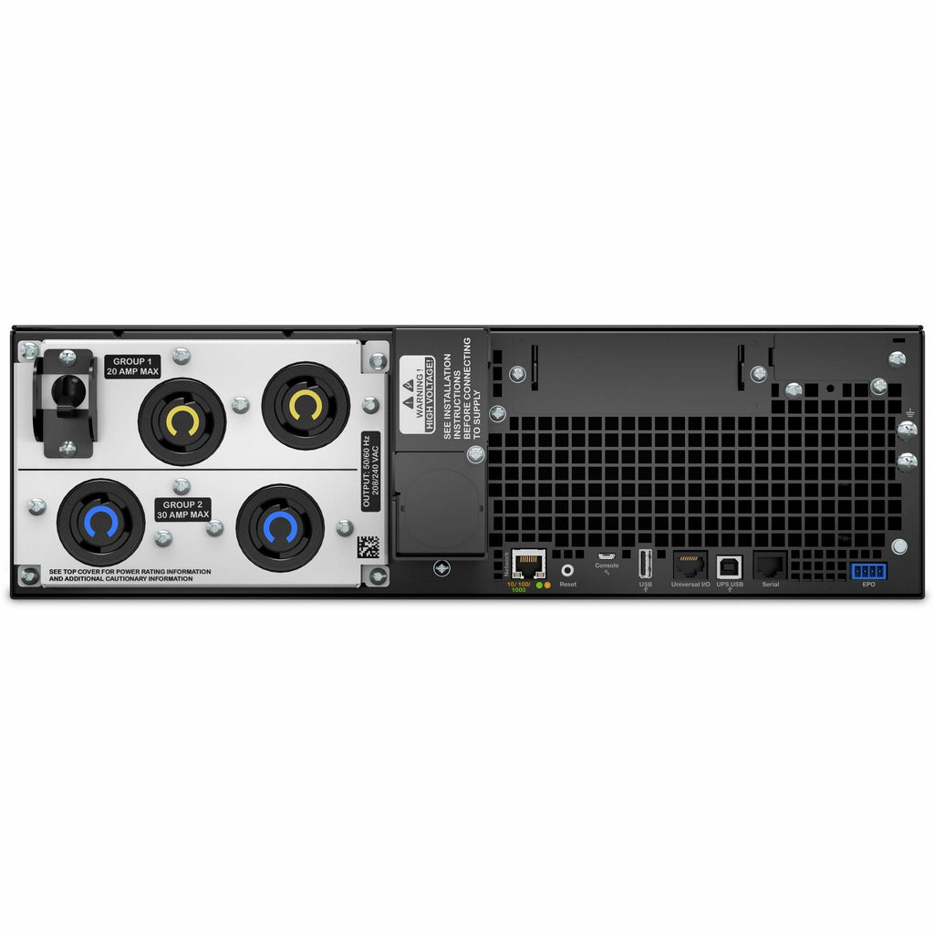 APC by Schneider Electric Smart-UPS SRT 5000VA RM 208V - 3U Rack-mountable - 1.50 Hour Recharge - 4.40 Minute Stand-by - 230 V AC Input - 208 V AC Output - 2 x NEMA L6-20R, 2 x NEMA L6-30R - TAA Compl...  - SRT5KRMXLTUS - eCommerce Business Prime