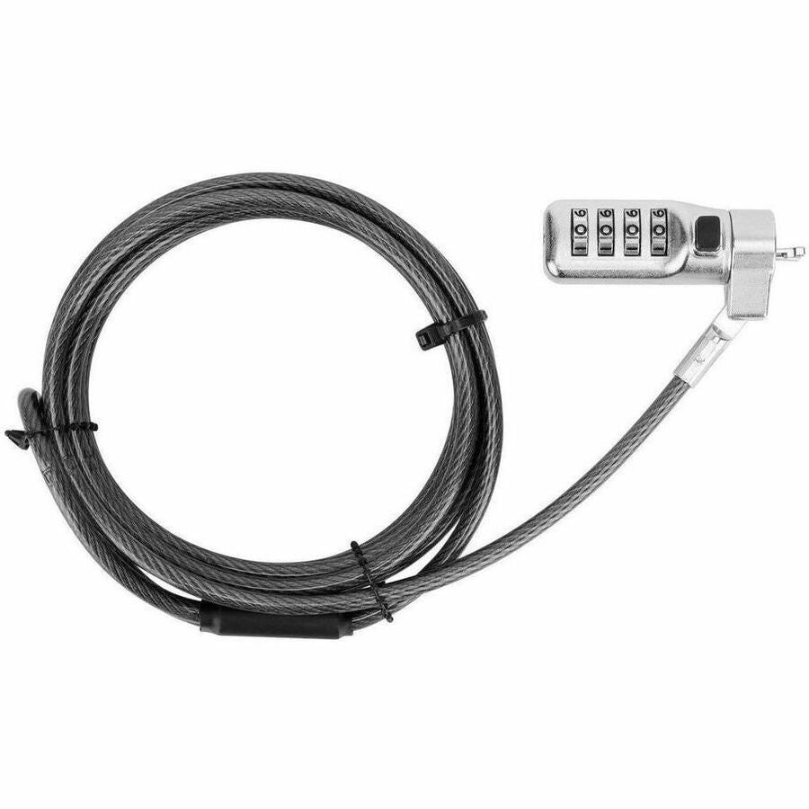 Targus DEFCON Compact Serialized Combo Cable Lock - Black - Galvanized Steel - 6.50 ft - For Notebook, Tablet - ASP71GLX-S - eCommerce Business Prime