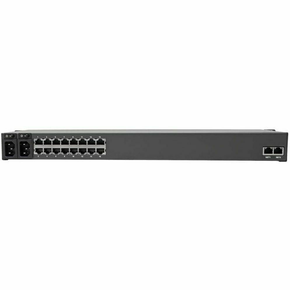Tripp Lite Serial Console Server 16-Port 2 USB Ports Dual GbE 4 Gb Flash 1U - Twisted Pair - 2 x Network (RJ-45) - 2 x USB - 16 x Serial Port - 10/100/1000Base-T - Gigabit Ethernet - Desktop, Rack-mou...  - B097-016 - eCommerce Business Prime