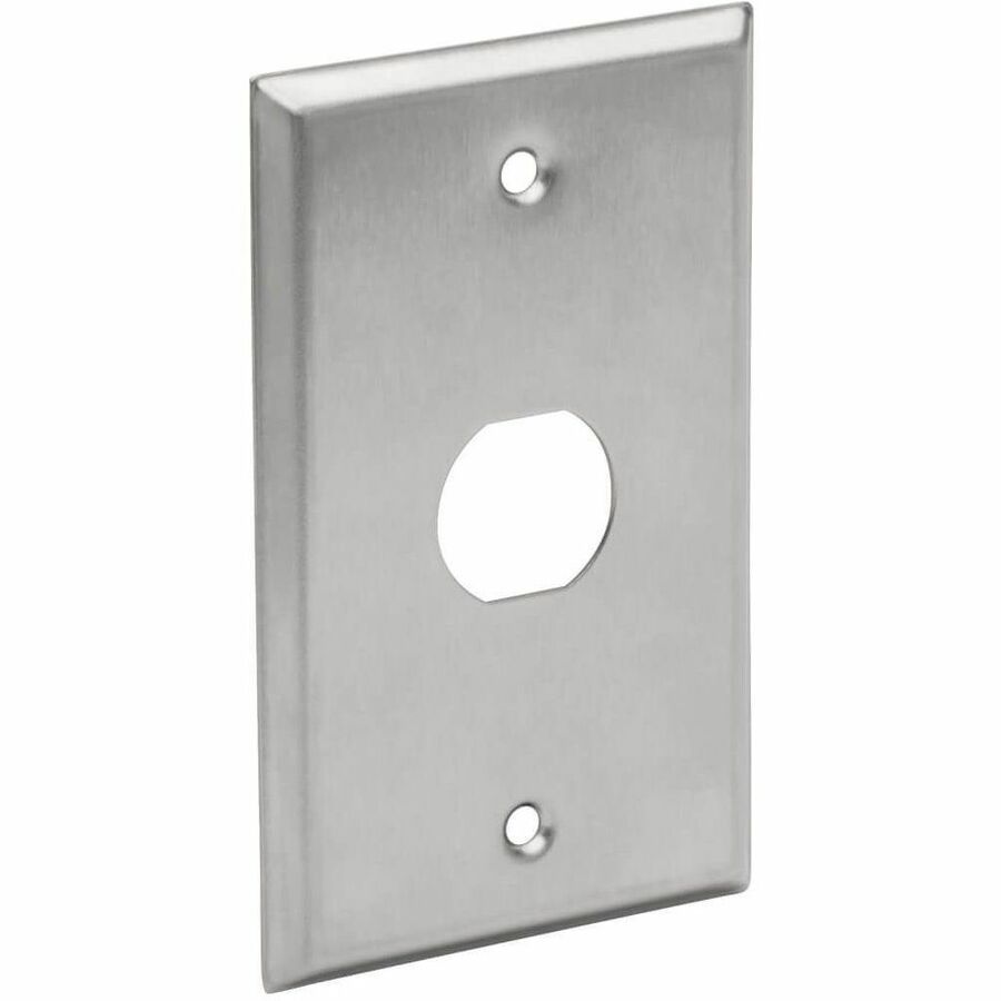 Tripp Lite RJ45 Bulkhead Wall Plate 1 Cutout Industrial Metal Single Gang - 1 x Total Number of Socket(s) - 1-gang - Silver - Metal, Stainless Steel - TAA Compliant - N206-FP01-IND - eCommerce Business Prime