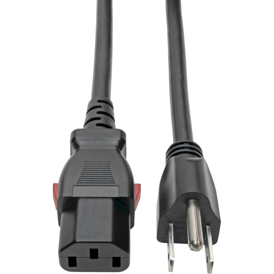 Tripp Lite Power Extension Cord 5-15P to Locking C13 M/F 18 AWG 10A 3ft - For Monitor, PC, Server, Printer, Computer - 125 V AC Voltage Rating - 10 A Current Rating - Black - P006-L03 - eCommerce Business Prime