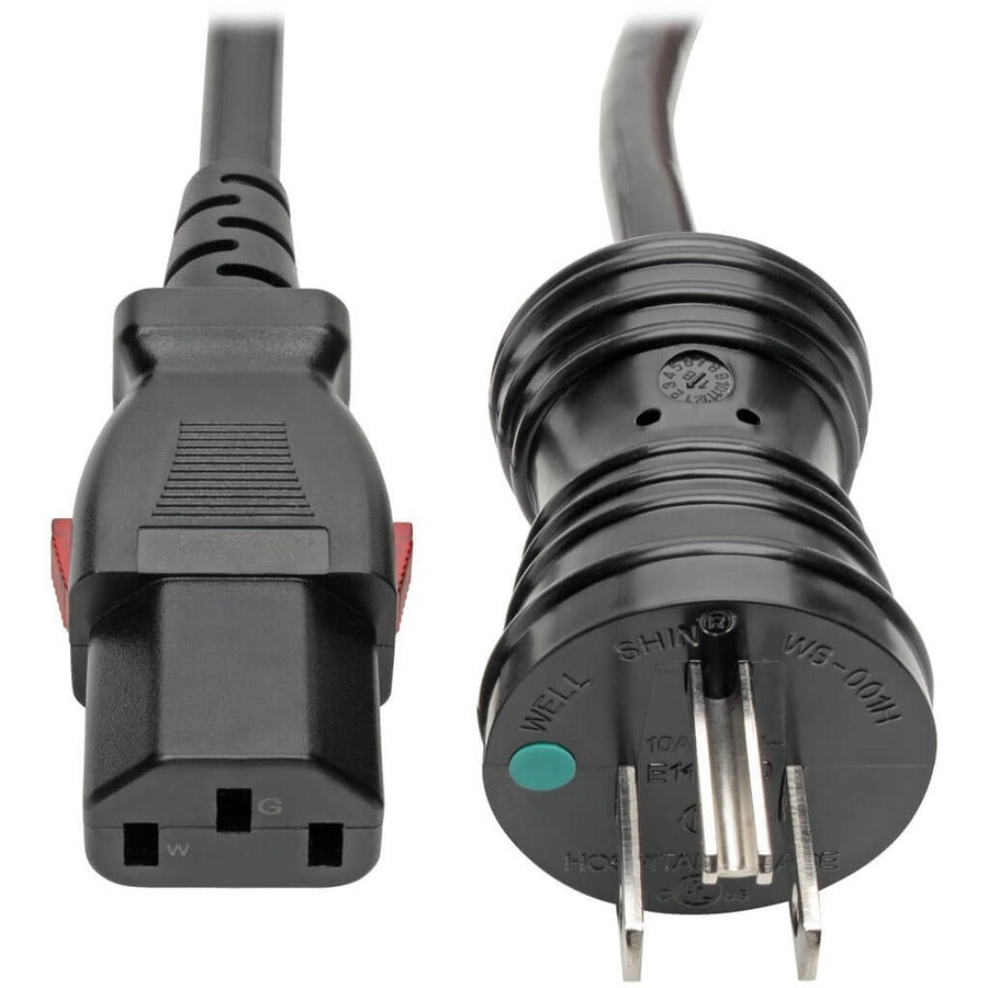 Tripp Lite Power Cord Hospital Medical 5-15P to Locking C13 M/F 10A 25ft - For PC, Printer, Monitor, Scanner, Battery, Computer, Server, Mobile Cart, Surge Protector - 125 V AC Voltage Rating - 15 A C...  - P006-L25-HG15 - eCommerce Business Prime