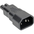 Tripp Lite Laptop/Notebook Power Cord Adapter IEC C14 to C5 10A 250V Black - 1 x IEC 60320 C14 Plug - 1 x IEC 60320 C5 Receptacle - 125V AC / 7A - Black - P014-000 - eCommerce Business Prime