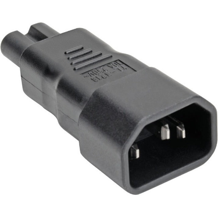 Tripp Lite Laptop/Notebook Power Cord Adapter IEC C14 to C5 10A 250V Black - 1 x IEC 60320 C14 Plug - 1 x IEC 60320 C5 Receptacle - 125V AC / 7A - Black - P014-000 - eCommerce Business Prime