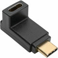 Tripp Lite USB C to USB Type C Adapter Converter Right Angle M/F 10Gbps 3A - 1 x Type C Male USB - 1 x Type C Female USB - Gold Connector - Gold Contact - Black - U420-000-F-UD - eCommerce Business Prime