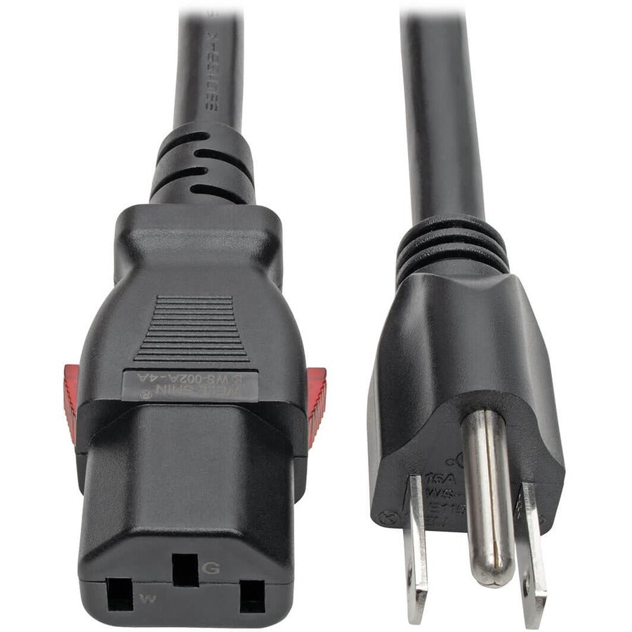 Tripp Lite Power Extension Cord 5-15P to Locking C13 M/F 14 AWG 15A 2ft - For Monitor, PC, Server, Printer, Computer, Network Device - 125 V AC Voltage Rating - 15 A Current Rating - Black - P007-L02 - eCommerce Business Prime