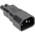 Tripp Lite Computer Power Cord Adapter IEC C14 to IEC C7 10A 250V Black - 1 x IEC 60320 C14 Plug - 1 x IEC 60320 C7 Receptacle - 125V AC / 7A - Black - P016-000 - eCommerce Business Prime