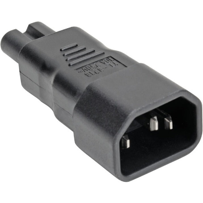 Tripp Lite Computer Power Cord Adapter IEC C14 to IEC C7 10A 250V Black - 1 x IEC 60320 C14 Plug - 1 x IEC 60320 C7 Receptacle - 125V AC / 7A - Black - P016-000 - eCommerce Business Prime