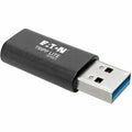 Tripp Lite USB 3.0 Adapter Converter USB-A to USB Type C M/F USB-C - 1 x Type A Male USB - 1 x Type C Female USB - Nickel Connector - Gold Contact - Black - U329-000 - eCommerce Business Prime