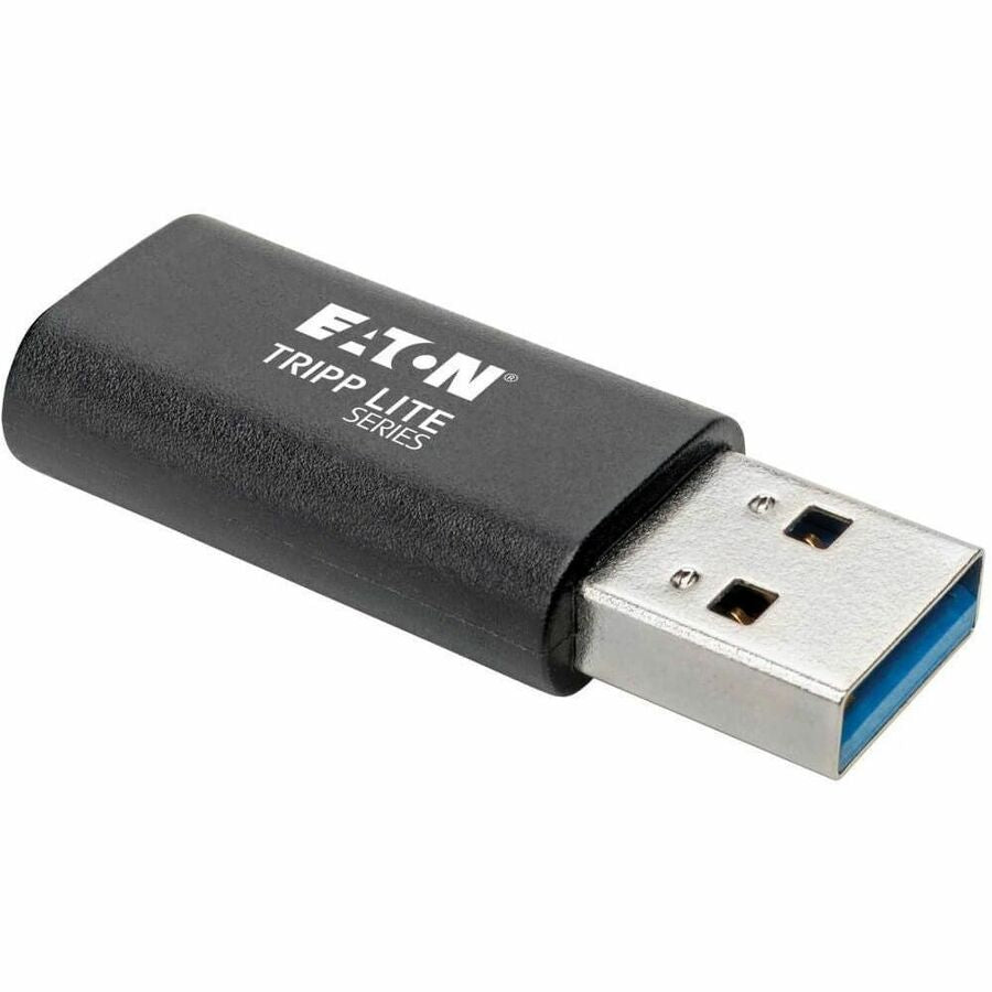 Tripp Lite USB 3.0 Adapter Converter USB-A to USB Type C M/F USB-C - 1 x Type A Male USB - 1 x Type C Female USB - Nickel Connector - Gold Contact - Black - U329-000 - eCommerce Business Prime