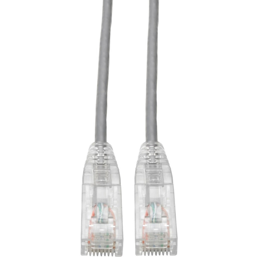 Tripp Lite Cat6 UTP Patch Cable (RJ45) - M/M, Gigabit, Snagless, Molded, Slim, Gray, 2 ft. - 2 ft Category 6 Network Cable for Network Device, Printer, Photocopier, Router, Server, Computer, Modem, Sw...  - N201-S02-GY - eCommerce Business Prime