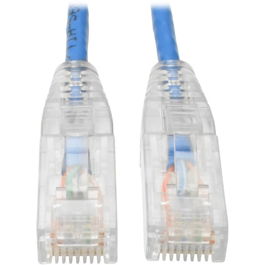 Tripp Lite Cat6 UTP Patch Cable (RJ45) - M/M, Gigabit, Snagless, Molded, Slim, Blue, 10 ft. - 10 ft Category 6 Network Cable for Network Device, Printer, Photocopier, Router, Server, Computer, Modem, ...  - N201-S10-BL - eCommerce Business Prime