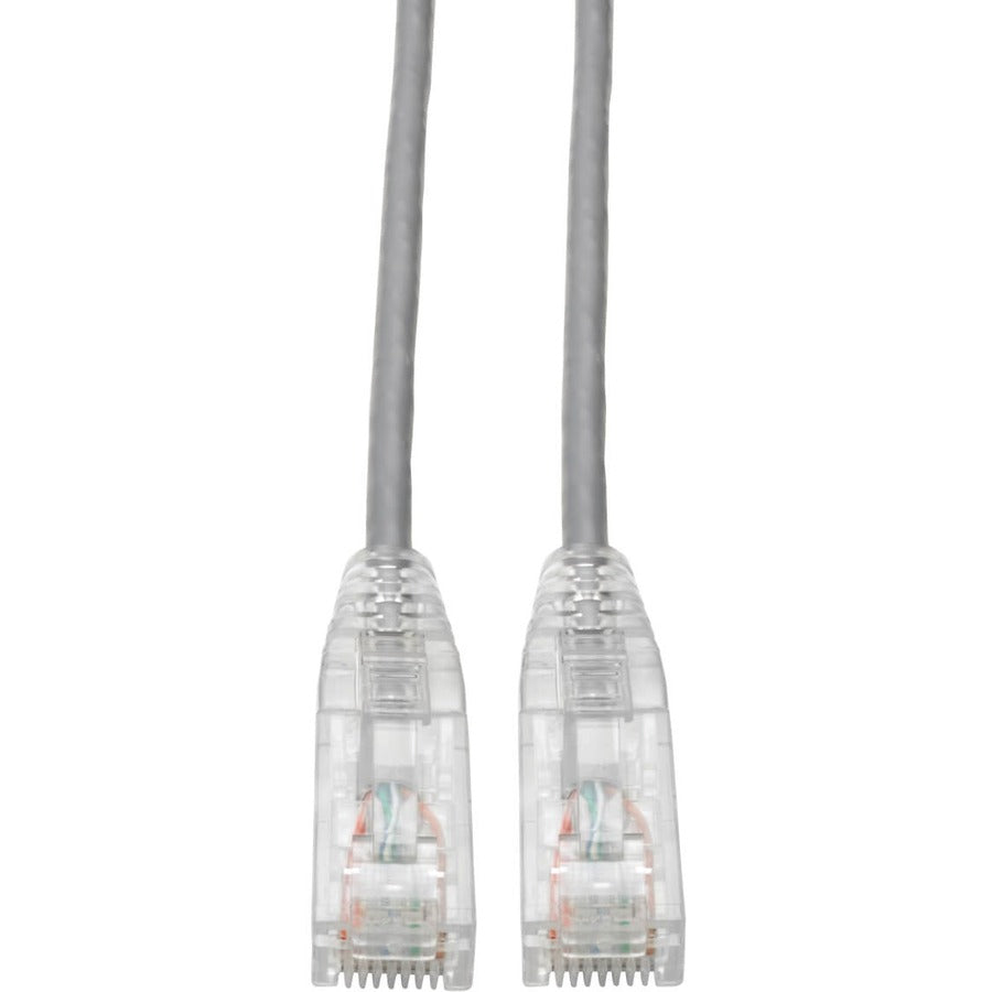 Tripp Lite Cat6 UTP Patch Cable (RJ45) - M/M, Gigabit, Snagless, Molded, Slim, Gray, 6 ft. - 6 ft Category 6 Network Cable for Network Device, Server, Switch, Router, Computer, Hub, Photocopier, Print...  - N201-S06-GY - eCommerce Business Prime