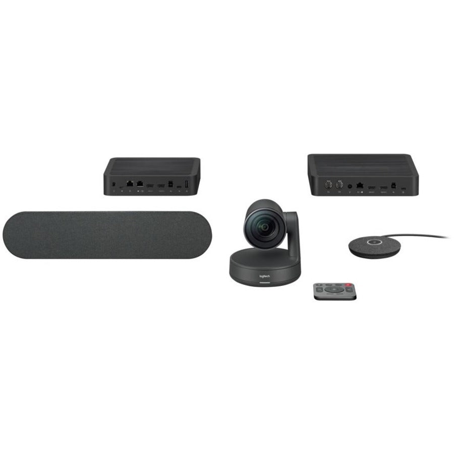 Logitech Rally Video Conference Equipment - 3840 x 2160 Video (Live) - 4K UHD - NTSC - 60 fps - 1 x Network (RJ-45) - USB - Gigabit Ethernet - External Microphone(s) - Desktop - 960-001217 - eCommerce Business Prime