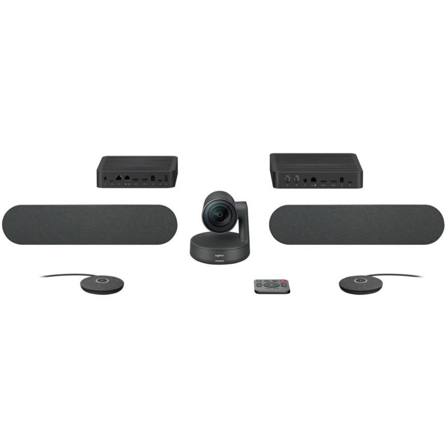 Logitech Rally Plus Video Video Conference Equipment - Full HD - 30 fps - 1 x Network (RJ-45) - USB - Gigabit Ethernet - External Speaker(s) - External Microphone(s) - Desktop - 960-001225 - eCommerce Business Prime