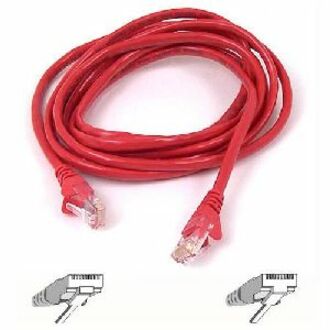 Belkin Cat5e Patch Cable - RJ-45 Male - RJ-45 Male - 2ft - Red - A3L791-02-RED-S - eCommerce Business Prime