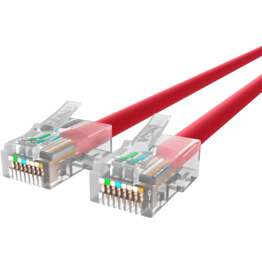 Belkin Cat5e Patch Cable - RJ-45 Male - RJ-45 Male - 12ft - Red - A3L791-12-RED - eCommerce Business Prime