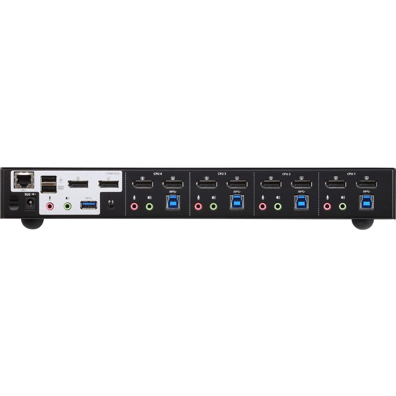 ATEN 4-Port USB 3.0 4K DisplayPort Dual Display KVMP Switch-TAA Compliant - 4 Computer(s) - 1 Local User(s) - 4096 x 2160 - 1 x Network (RJ-45) - 8 x USB - Desktop - 10 x DisplayPort - CS1944DP - eCommerce Business Prime