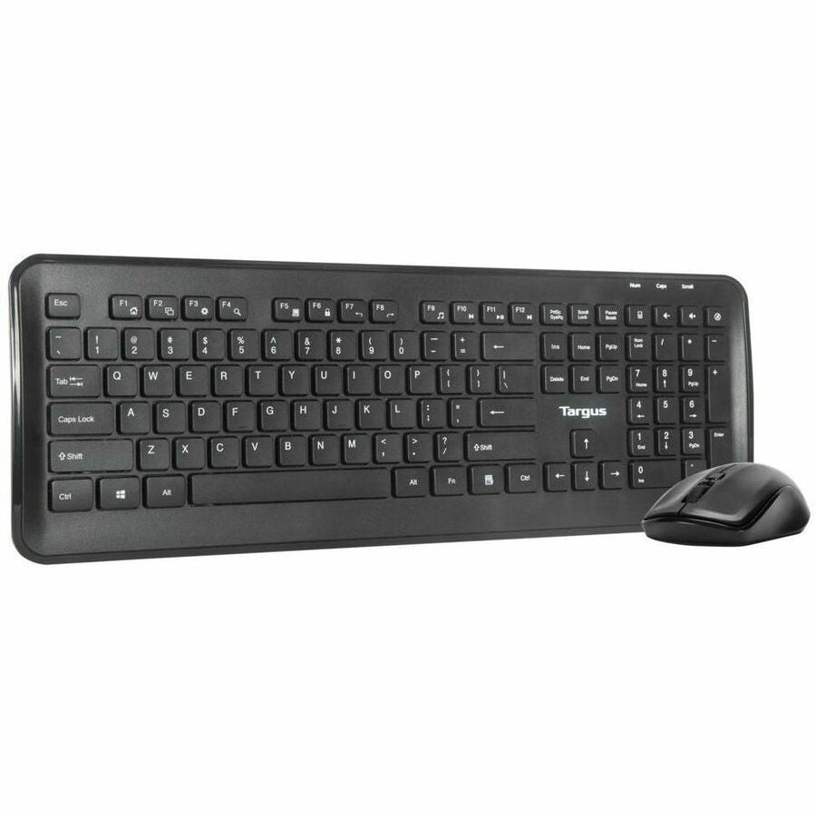 Targus KM610 Wireless Keyboard and Mouse Combo (Black) - USB Wireless RF 2.40 GHz Keyboard - Black - USB Wireless RF Mouse - Optical - QWERTY - Black - AA - Compatible with PC, Mac - AKM610BT - eCommerce Business Prime