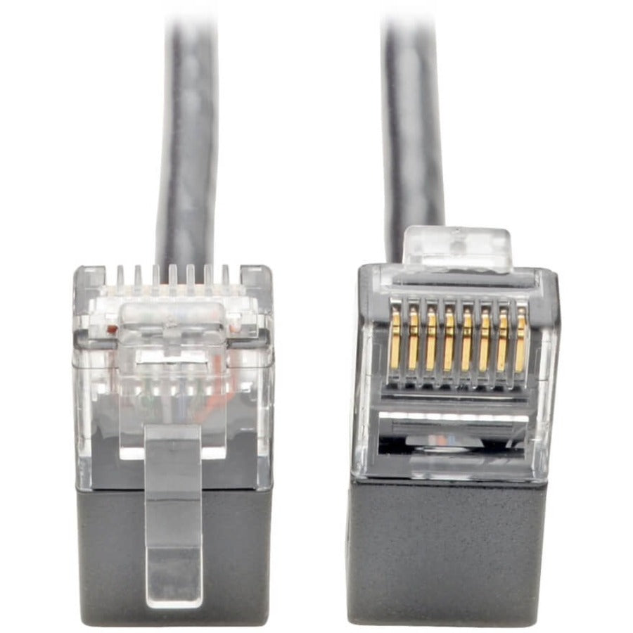 Tripp Lite Cat6 Gigabit Patch Cable Snagless Right-Angle UTP Slim Gray 2ft - Category 6 for Switch, Workstation, Router, Network Device, Patch Panel, Server, Printer, Modem, Scanner, Photocopier - 128...  - N201-SR2-GY - eCommerce Business Prime