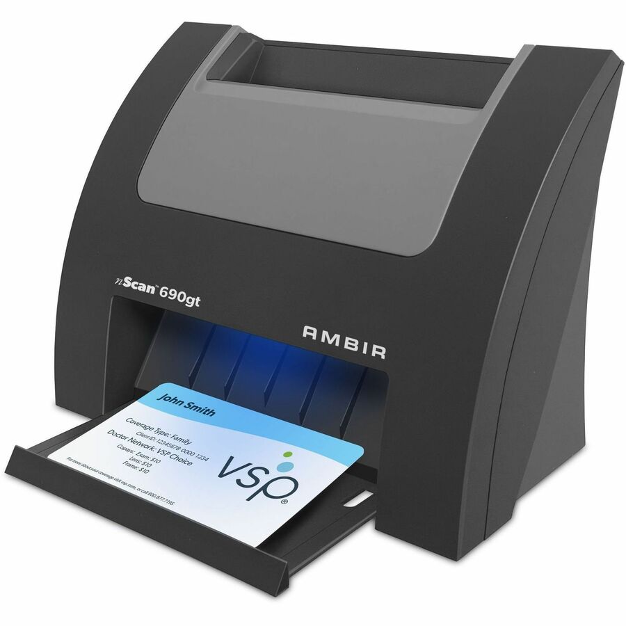 Ambir nScan 690gt - Duplex ID Card Scanner - 48-bit Color - 8-bit Grayscale - Duplex Scanning - USB - DS690GT-AS - eCommerce Business Prime