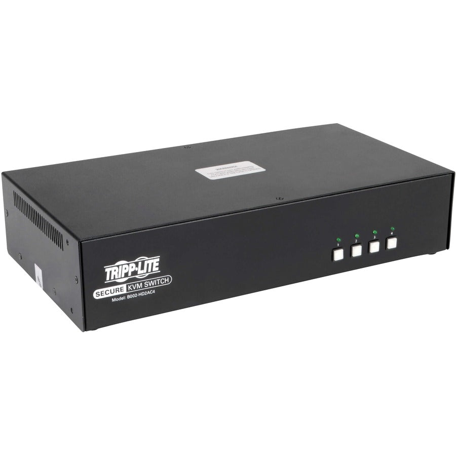 Tripp Lite Secure KVM Switch 4-Port Dual Monitor HDMI / DP NIAP PP3.0 w/CAC - 4 Computer(s) - 1 Local User(s) - 3840 x 2160 - 11 x USB - 2 x HDMI - 8 x DisplayPort - TAA Compliant - B002-HD2AC4 - eCommerce Business Prime
