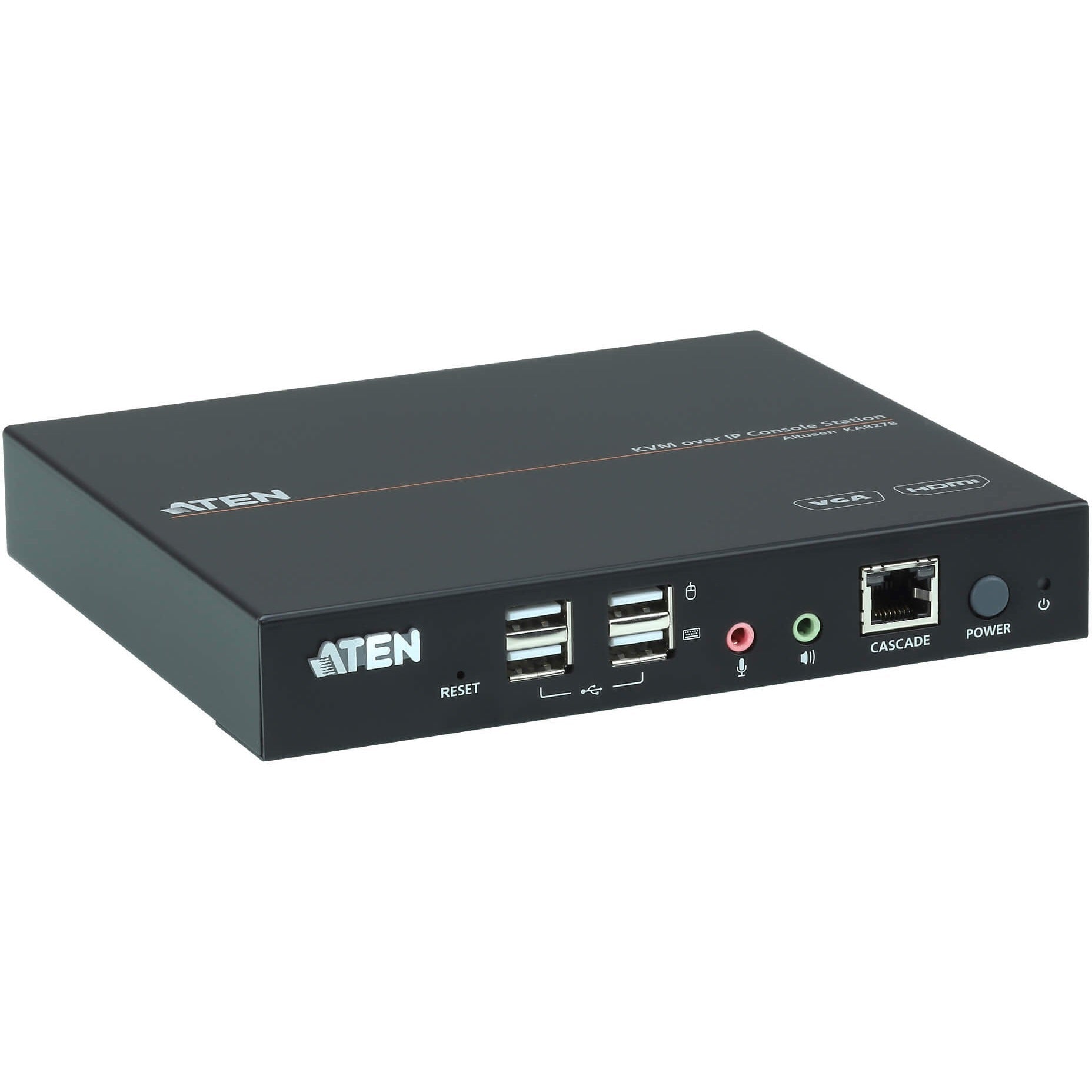 ATEN VGA/HDMI KVM over IP Console Station-TAA Compliant - 64 Computer(s) - 1 Remote User(s) - 1920 x 1200 Maximum Video Resolution - 2 x Network (RJ-45) - 4 x USB - 1 x HDMI - 1 x VGA - Rack-mountable...  - KA8278 - eCommerce Business Prime