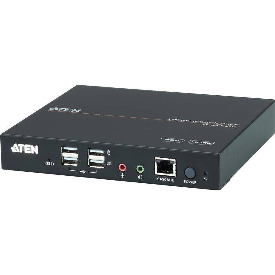 ATEN VGA/HDMI KVM over IP Console Station-TAA Compliant - 64 Computer(s) - 1 Remote User(s) - 1920 x 1200 Maximum Video Resolution - 2 x Network (RJ-45) - 4 x USB - 1 x HDMI - 1 x VGA - Rack-mountable...  - KA8278 - eCommerce Business Prime