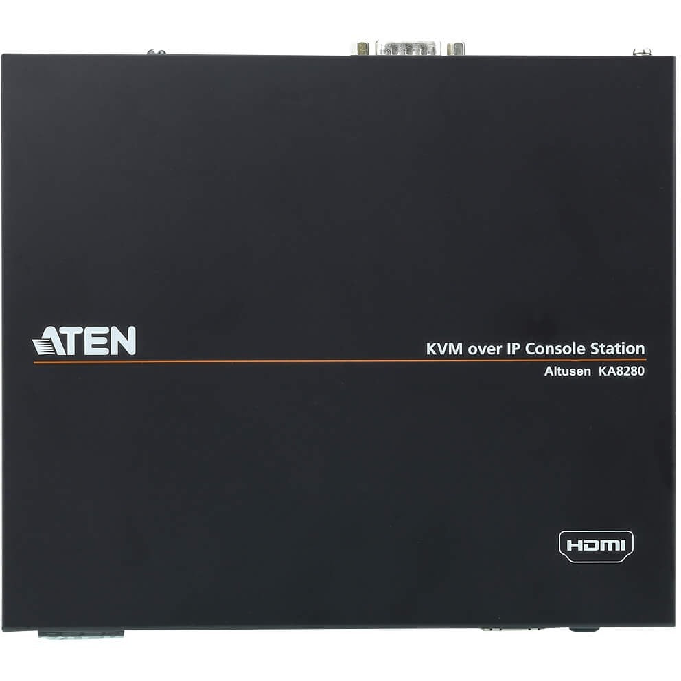ATEN HDMI KVM over IP Console Station-TAA Compliant - 64 Computer(s) - 1 Remote User(s) - 1920 x 1200 Maximum Video Resolution - 2 x Network (RJ-45) - 4 x USB - 1 x HDMI - Rack-mountable, Desktop, Wal...  - KA8280 - eCommerce Business Prime