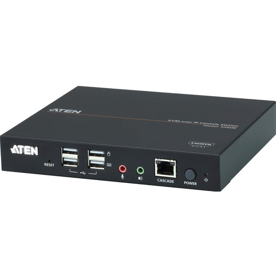 ATEN Dual HDMI KVM over IP Console Station-TAA Compliant - 64 Computer(s) - 1 Remote User(s) - 1920 x 1200 Maximum Video Resolution - 2 x Network (RJ-45) - 4 x USB - 2 x HDMI - Rack-mountable, Desktop...  - KA8288 - eCommerce Business Prime