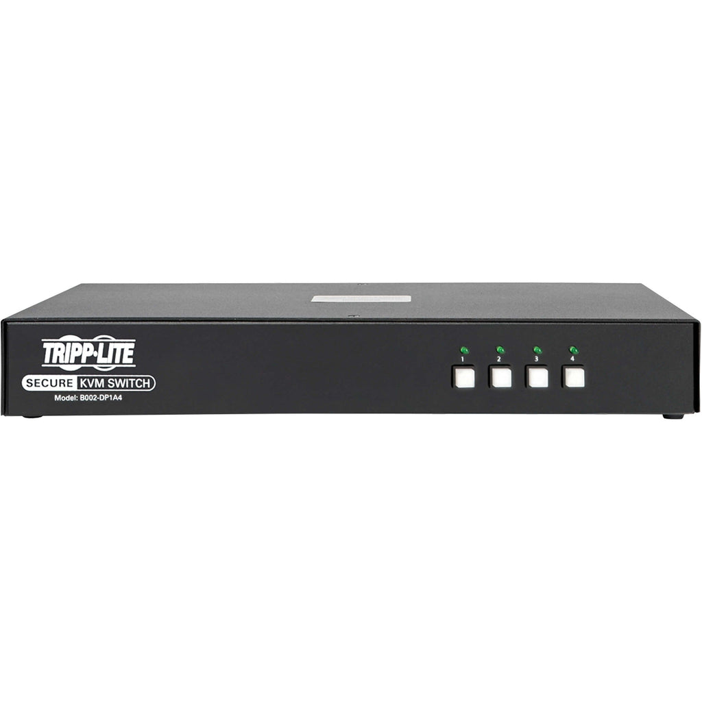 Tripp Lite Secure KVM Switch 4-Port DisplayPort +Audio NIAP PP3.0 Certified - 4 Computer(s) - 1 Local User(s) - 3840 x 2160 - 6 x USB - 2 - 5 x DisplayPort - TAA Compliant - B002-DP1A4 - eCommerce Business Prime