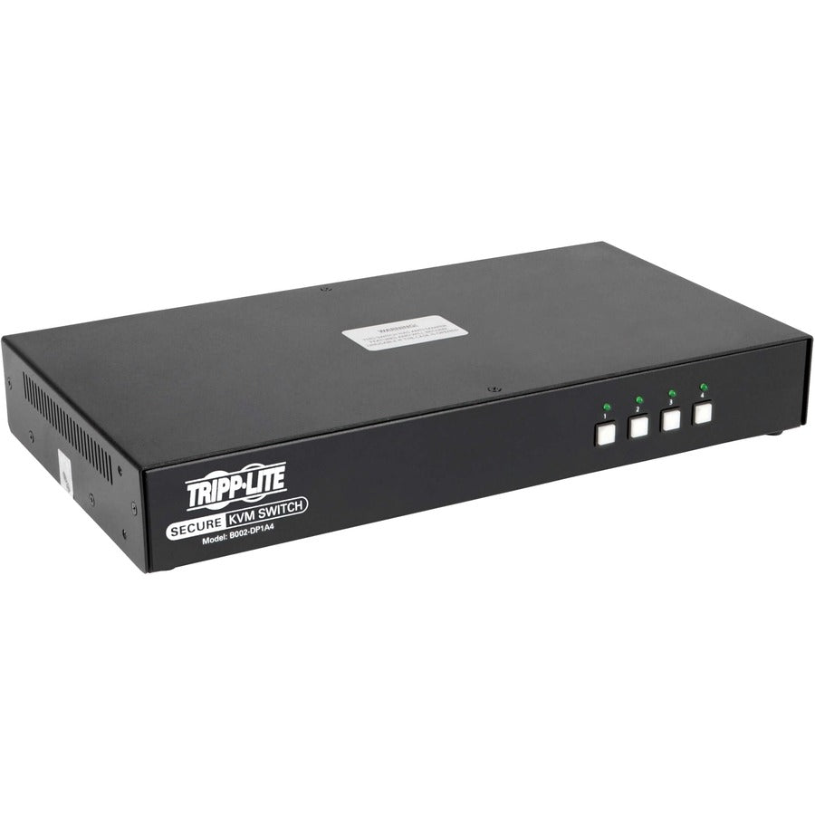 Tripp Lite Secure KVM Switch 4-Port DisplayPort +Audio NIAP PP3.0 Certified - 4 Computer(s) - 1 Local User(s) - 3840 x 2160 - 6 x USB - 2 - 5 x DisplayPort - TAA Compliant - B002-DP1A4 - eCommerce Business Prime