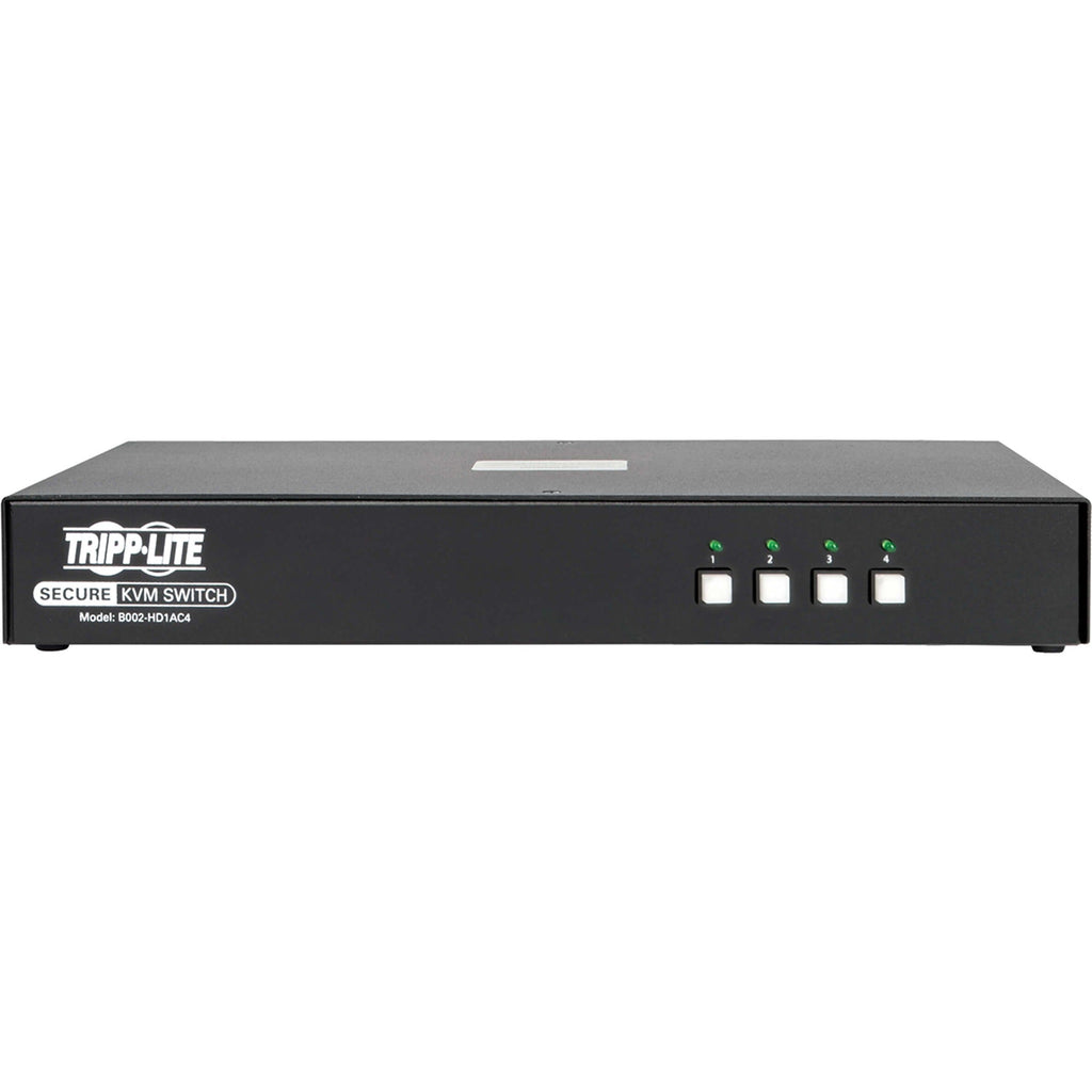 Tripp Lite Secure KVM Switch 4-Port HDMI / DP NIAP PP3.0 Certified w/ CAC - 4 Computer(s) - 1 Local User(s) - 3840 x 2160 - 11 x USB - 1 x HDMI - 4 x DisplayPort - TAA Compliant - B002-HD1AC4 - eCommerce Business Prime