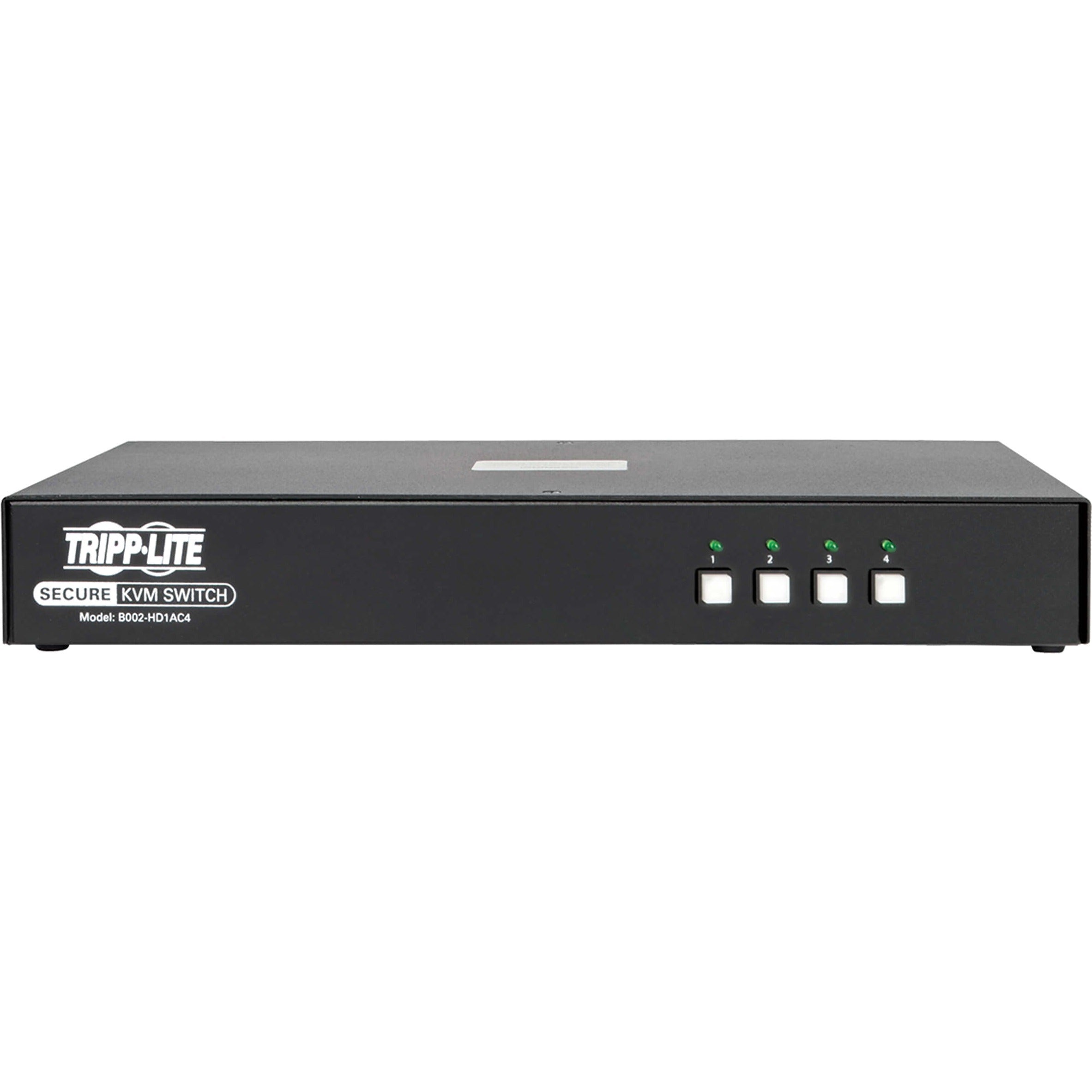 Tripp Lite Secure KVM Switch 4-Port HDMI / DP NIAP PP3.0 Certified w/ CAC - 4 Computer(s) - 1 Local User(s) - 3840 x 2160 - 11 x USB - 1 x HDMI - 4 x DisplayPort - TAA Compliant - B002-HD1AC4 - eCommerce Business Prime