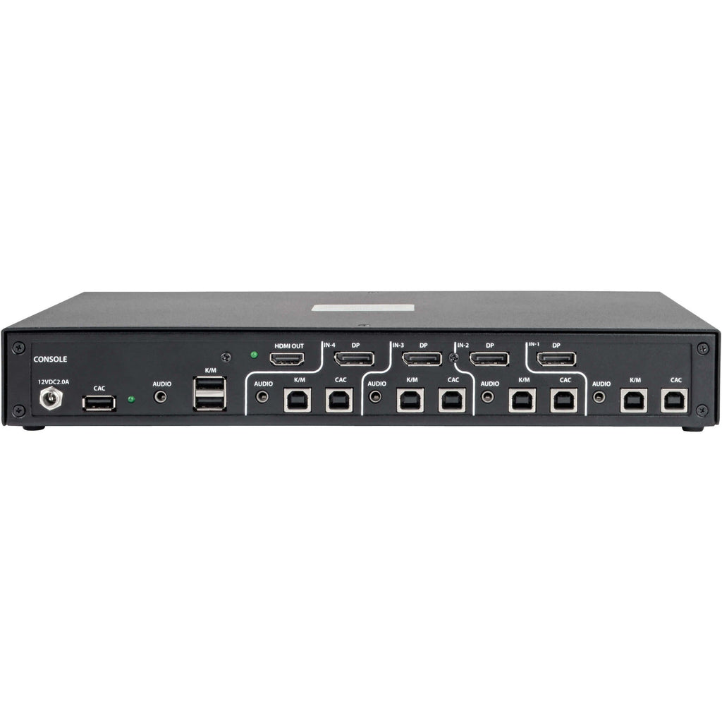 Tripp Lite Secure KVM Switch 4-Port HDMI / DP NIAP PP3.0 Certified w/ CAC - 4 Computer(s) - 1 Local User(s) - 3840 x 2160 - 11 x USB - 1 x HDMI - 4 x DisplayPort - TAA Compliant - B002-HD1AC4 - eCommerce Business Prime