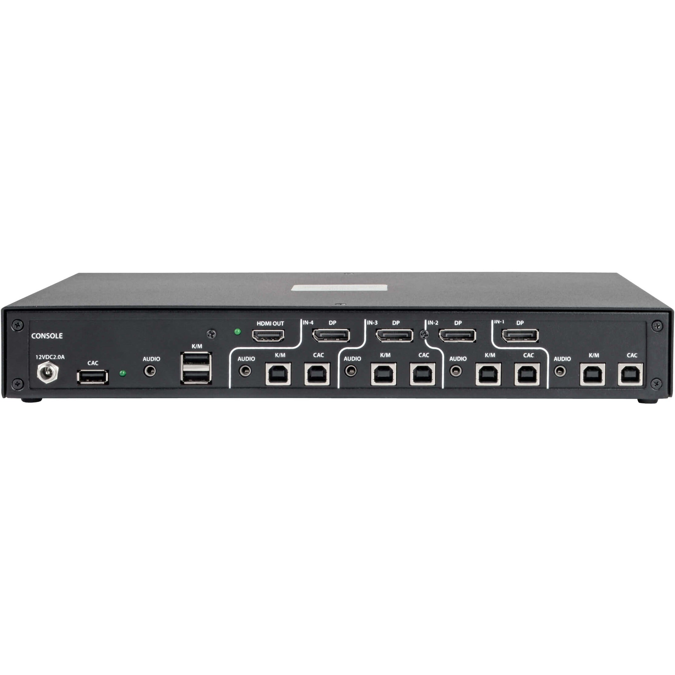Tripp Lite Secure KVM Switch 4-Port HDMI / DP NIAP PP3.0 Certified w/ CAC - 4 Computer(s) - 1 Local User(s) - 3840 x 2160 - 11 x USB - 1 x HDMI - 4 x DisplayPort - TAA Compliant - B002-HD1AC4 - eCommerce Business Prime