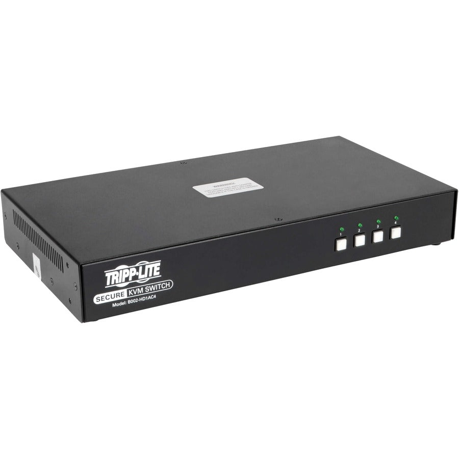 Tripp Lite Secure KVM Switch 4-Port HDMI / DP NIAP PP3.0 Certified w/ CAC - 4 Computer(s) - 1 Local User(s) - 3840 x 2160 - 11 x USB - 1 x HDMI - 4 x DisplayPort - TAA Compliant - B002-HD1AC4 - eCommerce Business Prime