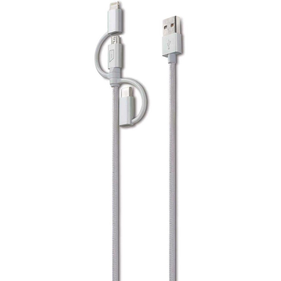 iStore 3-in-1 Charge Cable - Lightning/Micro-USB/USB/USB-C Data Transfer Cable for Computer, USB Charger - First End: 1 x USB Type C male, 1 x Lightning Male, 1 x Micro USB Male - Second End: 1 x USB ...  - ACC101106CAI - eCommerce Business Prime
