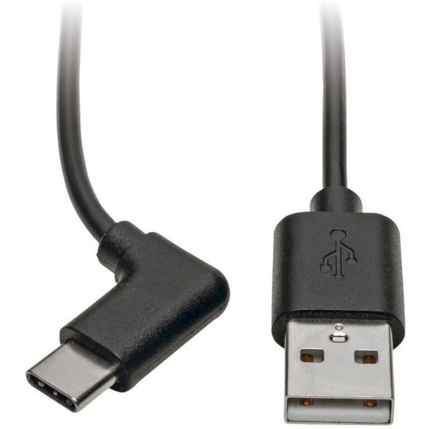 Tripp Lite USB 2.0 Hi-Speed Cable A to USB Type C USB C M/M Right-Angle 3ft 3' - USB for Hard Drive, Workstation, Tablet, Smartphone, Car Charger, Wall Charger, Hub, MacBook, Ultrabook, Chromebook, Pr...  - U038-003-CRA - eCommerce Business Prime