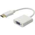 4XEM 9in DisplayPort To VGA M/F Adapter Cable - White - DisplayPort/VGA for Video Device, Monitor, Projector - 9in - 1 x DisplayPort Male Digital Audio/Video - 1 x HD-15 Female VGA - White - 4XDPVGAW - eCommerce Business Prime