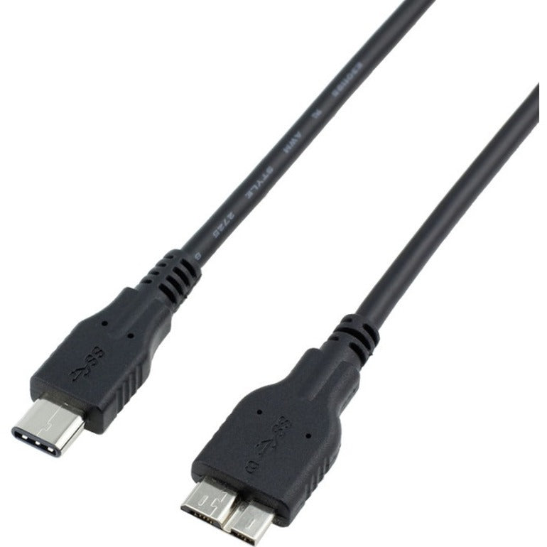 4XEM USB-C to Micro USB 3.1 Cable - 3ft - 3 ft USB Data Transfer Cable - First End: 1 x USB 3.1 Type C - Male - Second End: 1 x Micro USB 3.1 Type B - Male - 10 Gbit/s - Shielding - Black - 1 - 4XUSBCMUSBB3 - eCommerce Business Prime