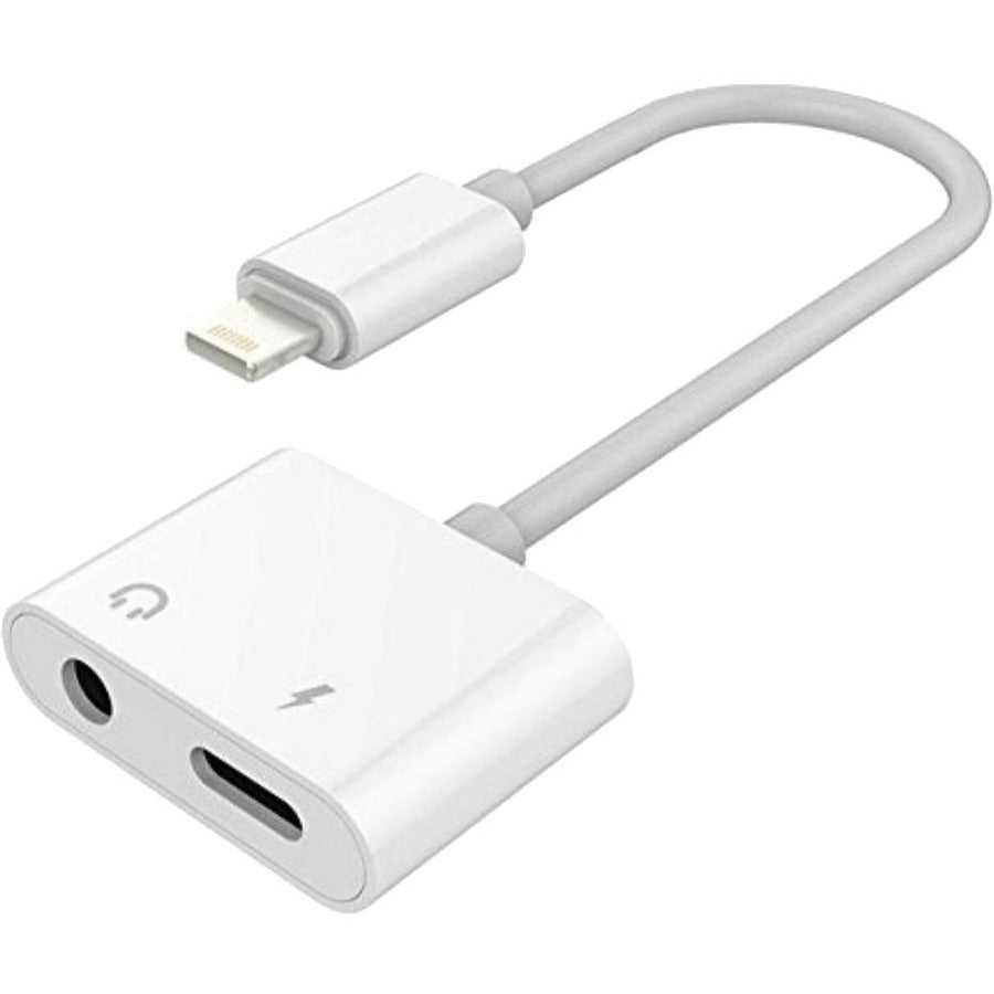 4XEM 8-pin Lightning Adaptor with 3.5mm Audio Port - Lightning/Mini-phone Audio Cable for iPhone, iPod, iPad - First End: 1 x 8-pin Lightning - Male - Second End: 1 x Mini-phone Stereo Audio - Female,...  - 4X8PIN35SPLITTER - eCommerce Business Prime