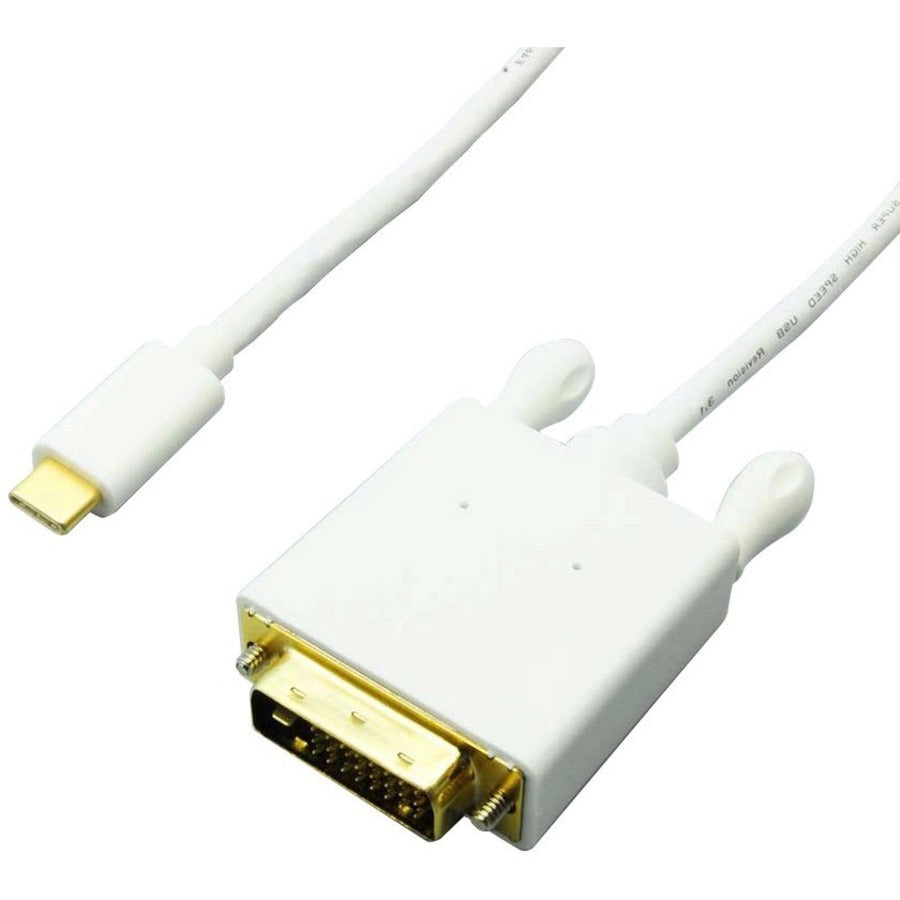 4XEM USB-C to DVI Cable - 6FT- White - 6 ft DVI/USB Video Cable for Video Device, Monitor, Projector, TV - First End: 1 x Type C Male USB - Second End: 1 x DVI Male Video - Supports up to 1920 x 1200 ...  - 4XUSBCDVI6 - eCommerce Business Prime