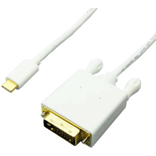 4XEM USB-C to DVI Cable - 6FT- White - 6 ft DVI/USB Video Cable for Video Device, Monitor, Projector, TV - First End: 1 x Type C Male USB - Second End: 1 x DVI Male Video - Supports up to 1920 x 1200 ...  - 4XUSBCDVI6 - eCommerce Business Prime
