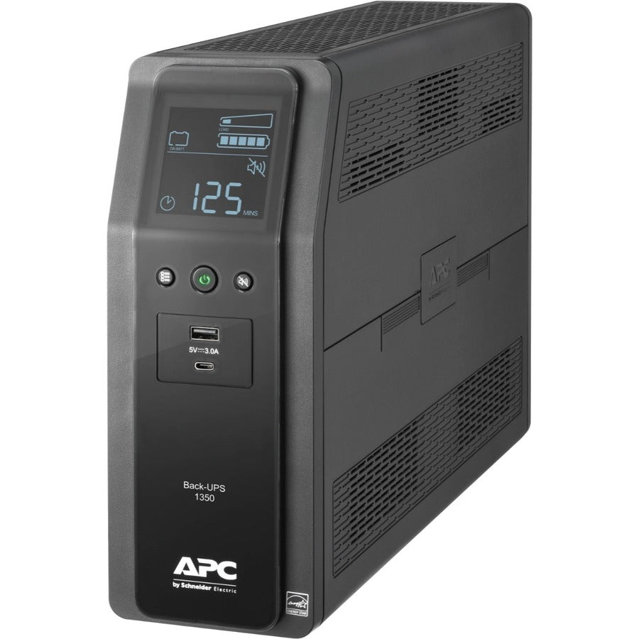 APC by Schneider Electric Back-UPS Pro 1350VA Tower UPS - 0U Tower - AVR - 120 V AC Output - 10 - BN1350M2-CA