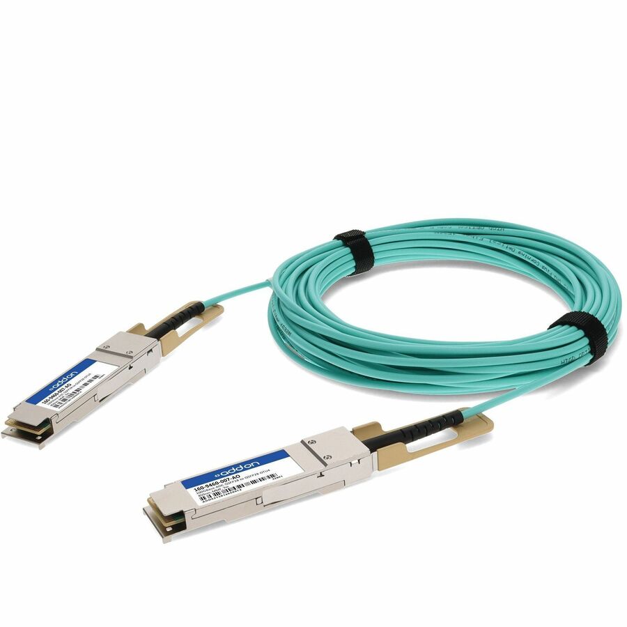 AddOn Fiber Optic Network Cable - 22.97 ft Fiber Optic Network Cable for Network Device, Transceiver, Server, Storage Device - First End: 1 x QSFP28 Network - Male - Second End: 1 x QSFP28 Network - Male - 112 Gbit/s - 1 - TAA Compliant ADD-ON
